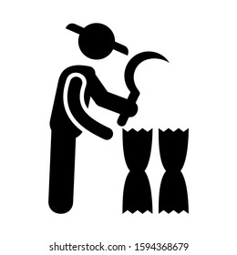farmer icon isolated sign symbol vector illustration - high quality black style vector icons
