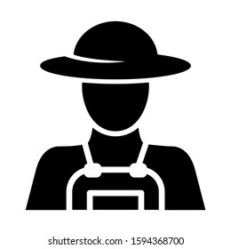 farmer icon isolated sign symbol vector illustration - high quality black style vector icons
