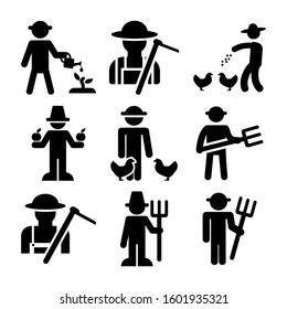 farmer icon isolated sign symbol vector illustration - Collection of high quality black style vector icons
