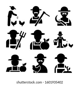 farmer icon isolated sign symbol vector illustration - Collection of high quality black style vector icons
