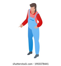 Farmer icon. Isometric of farmer vector icon for web design isolated on white background