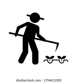 farmer icon or logo isolated sign symbol vector illustration - high quality black style vector icons
