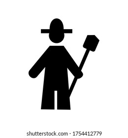 farmer icon or logo isolated sign symbol vector illustration - high quality black style vector icons
