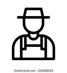 farmer icon or logo isolated sign symbol vector illustration - high quality black style vector icons

