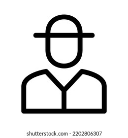 farmer icon or logo isolated sign symbol vector illustration - high quality black style vector icons

