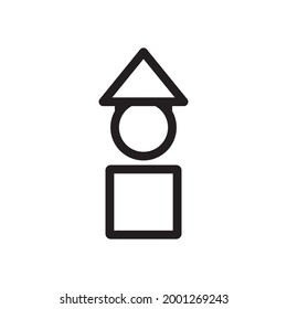 farmer icon or logo vector illustration of isolated sign symbol, vector illustration with high quality black outline.