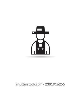 farmer icon on white background