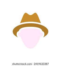 farmer icon on a white background, vector illustration