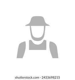 farmer icon on a white background, vector illustration