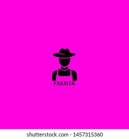 farmer icon sign signifier vector