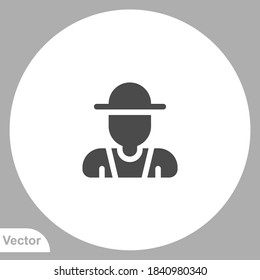 Farmer icon sign vector,Symbol, logo illustration for web and mobile