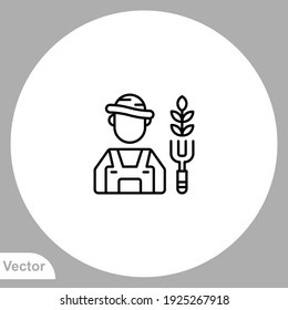 Farmer icon sign vector,Symbol, logo illustration for web and mobile