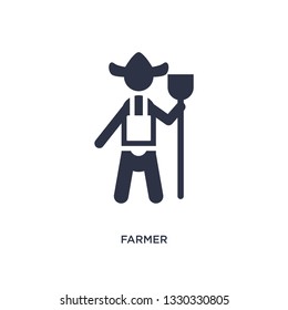 farmer icon. Simple element illustration from farming concept. farmer editable symbol design on white background. Can be use for web and mobile.