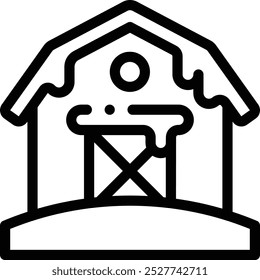 Bauernsymbol. Design mit dünnen linearen Stilen einzeln auf weißem Hintergrund