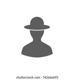 Farmer icon in trendy flat style isolated on white background. Symbol for your web site design, logo, app, UI. Vector illustration, EPS