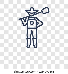 farmer icon. Trendy farmer logo concept on transparent background from Agriculture Farming and Gardening collection