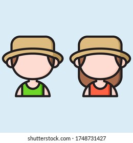 farmer icon vector graphic for any business