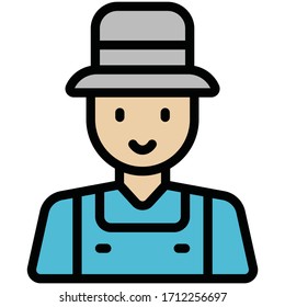 farmer icon vector illustration flat