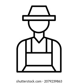 Imagen vectorial de icono del agricultor. También se puede usar para aplicaciones web, aplicaciones móviles y medios impresos.