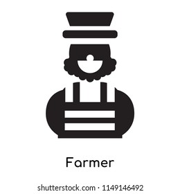 Farmer icon vector isolated on white background for your web and mobile app design, Farmer logo concept