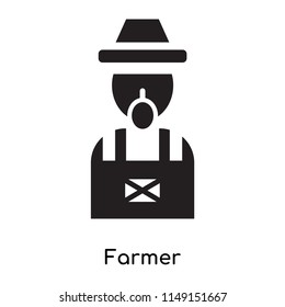 Farmer icon vector isolated on white background for your web and mobile app design, Farmer logo concept