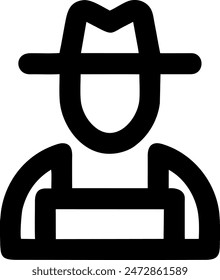 Farmer icon, Vector Sign or Symbol