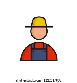 farmer icon vector.filled outline style
