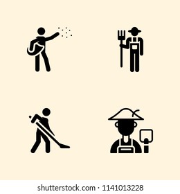 farmer, farmer, farmer and farmer icons set. Vector graphic design for web and application