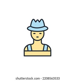 Farmer icons  symbol vector elements for infographic web