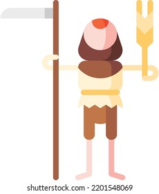 farmer isolated design element stock illustration. Vector on a white background