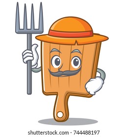 Farmer kitchen board character cartoon