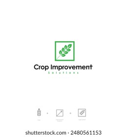 Farmer leaf logo flat vector design