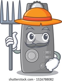 Farmer light meter character the shape mascot