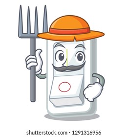 Farmer light switch in the cartoon shape