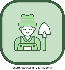 Farmer Line vector Icon Design