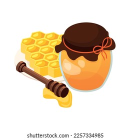 Farmer local grown market composition with fresh food products sale on blank background vector illustration