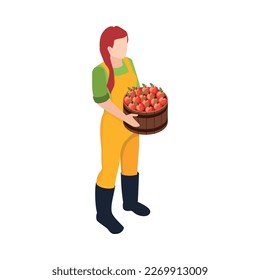 Farmer local grown market composition with fresh food products sale on blank background vector illustration