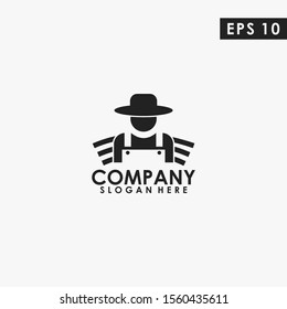 Farmer Logo Design Modern Vector Template. Farmer. Vector Illustration
