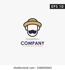 Farmer Logo Design Modern Vector Template. Farmer. Vector Illustration