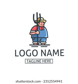 farmer logo mascot.plantation and farm symbol.retro and vintage styled character logo