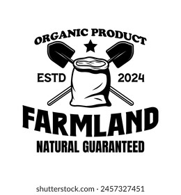 Farmer logo sign badge isolated. Farmers market logo with background vector design