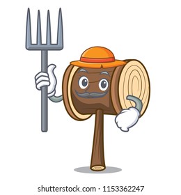 Farmer mallet character cartoon style