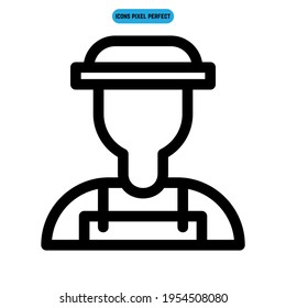 Farmer Man Avatar-Vektorgrafik-Symbol