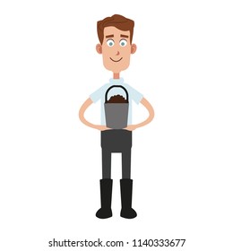 Farmer man cartoon