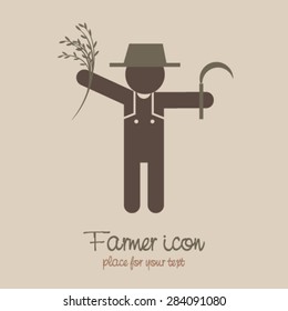 Farmer man icon