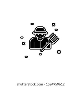Farmer, man icon. Simple glyph, flat vector of agriculture icons for ui and ux, website or mobile application