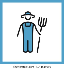 farmer. man. person. vector icon