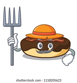 Farmer maple bacon bar character cartoon