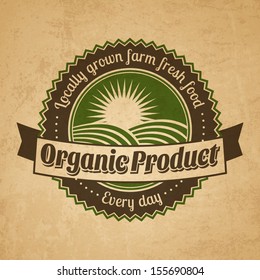 farmer market farm vector eco signs vintage retro text fresh old-fashioned eco green tag label of healthy organic natural farm fresh nurture farmer market farm vector eco signs vintage retro text fres