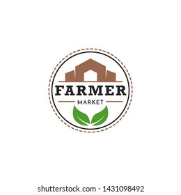 Farmer Market Logo Design Vector